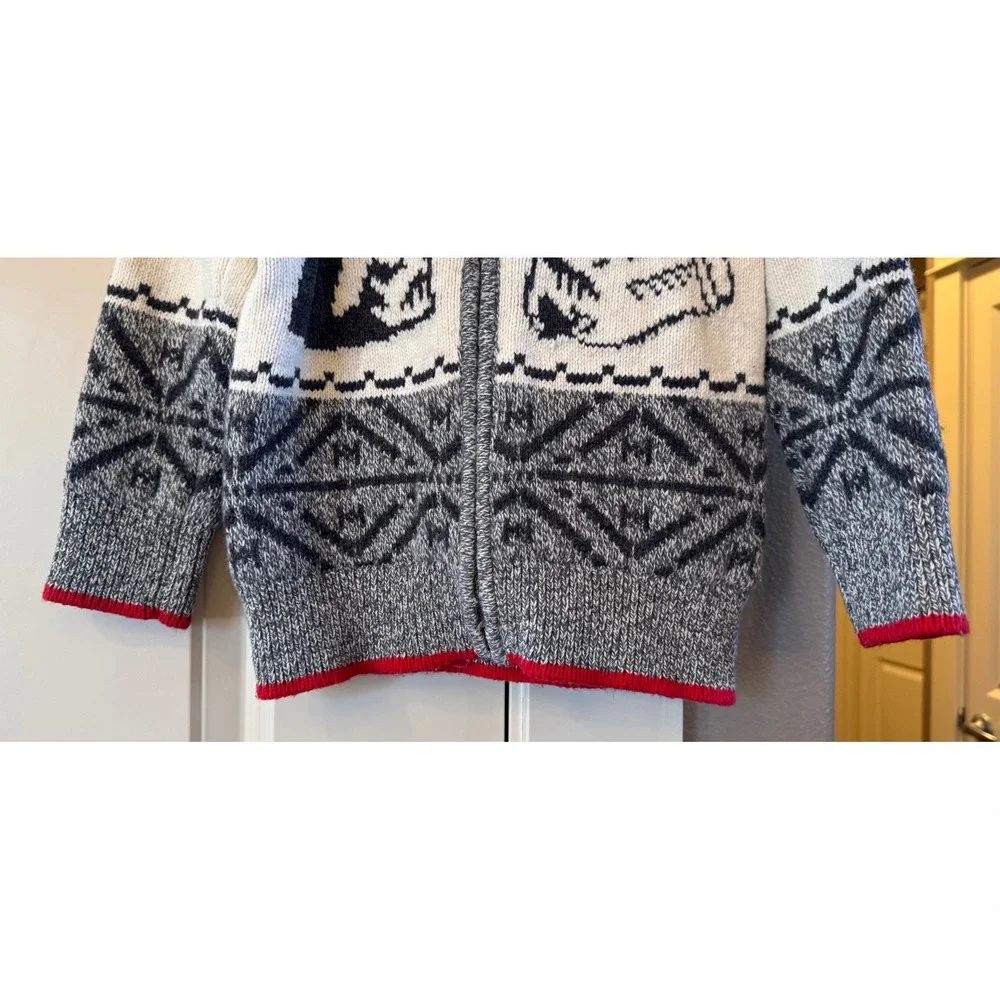 Gap Star Wars Kids Full Zip Fair Isle Style Darth Vader Stormtrooper Sweater 4Yr
